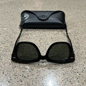 Ray-Ban State Street Wayfarer Sunglasses - Black/Green Polarized